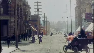 Ride through Victoria and Vancouver, Canada - May 1907 - 60fps - Color