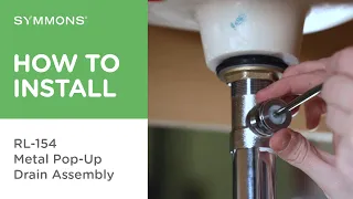 How to Install a Metal Pop-Up Sink Drain Assembly | Symmons Industries