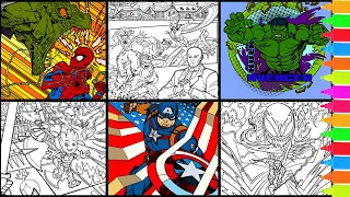 Coloring Spider-Man, X-Men, Hulk, Groot, Captain America, Thor, Dr. Strange | Marvel Coloring Pages