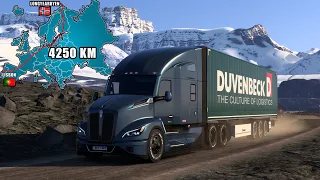 ETS2 Long Delivery (Longyearbyen to Lisbon) Norway to Portugal | Euro Truck Simulator 2