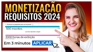 💲COMO MONETIZAR o CANAL +RÁPIDO em 2024! (GUIA ATUALIZADO)