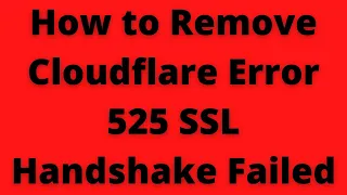 How to Remove Cloudflare Error 525 SSL Handshake failed  || 100% Working || Hostinger || Cloudflare