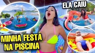 MINHA FESTA POOL PARTY NA MANSÃO DE MILHÕES! 😱✨*um dia inteiro comigo*