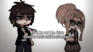 Mr. and Ms. Afton react to their kids genes. | Gacha FNaF | (No audio, sorry)