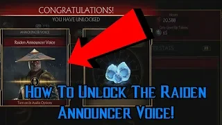 MK11 - How To Unlock The New Raiden Announcer Voice!