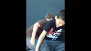 Kid cries after wrestling