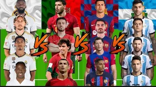 Real Madrid 🆚 Barcelona 🆚 Portugal 🆚 Argentina,(Ronaldo,Messi) 🔥🎯Ultra vs 🔥💪