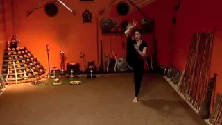 Leg stretching exercise of kalaripayattu