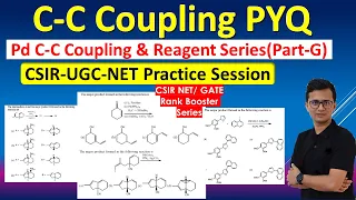 PYQ from Reagent & Pd Cat. C-C Coupling Reaction for CSIR UGC NET Exams(Part-G)| Heck-Stille NET PYQ