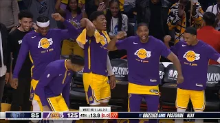 Lakers sing "Whoop that trick" and hit the griddy after eliminating the Grizzlies