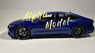 Alpha Model 1/24 Scale Model Part5 - Audi RS7 ( Windows / Wheels / Finish )