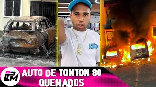 Cámara de seguridad capta momento que queman Guagua de Tonton 80