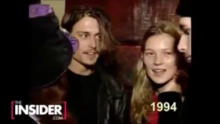 Johnny Depp and Kate Moss attending Johnny Cash's gig in New York 1994