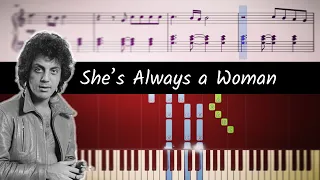 How to play the piano part of She's Always a Woman by Billy Joel