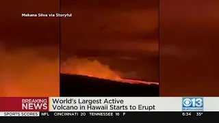 Hawaii's Mauna Loa, the world's largest active volcano, erupting for first time in almost 40 years