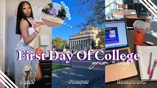 First Day Of College Vlog| grwm, campus life, doing schoolwork, & more
