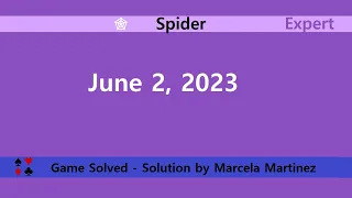 Microsoft Solitaire Collection | Spider Expert | June 2, 2023 | Daily Challenges