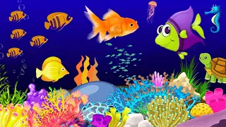 Gentle Bedtime Lullaby and Peaceful Fish Animation 🐟 Baby Sleep Music💤 by Real Lullaby Music