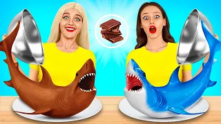 Tantangan Makanan Asli vs Coklat | Pertarungan Gila Masak oleh X-Challenge