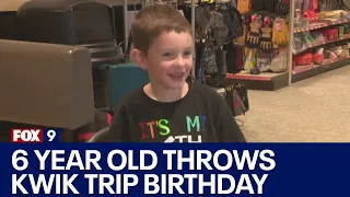 6 year old throws Kwik Trip birthday party