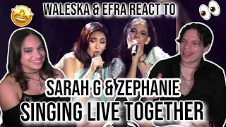 Waleska & Efra react to Zephanie singing with POP QUEEN Sarah Geronimo LIVE | REACTION