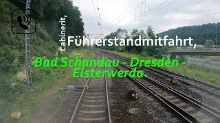 [4K] Cabinerit | Führerstandsmitfahrt | Bad Schandau 🇩🇪 ➡️ Dresden 🇩🇪 ➡️ Elsterwerda 🇩🇪 | BR 193 |