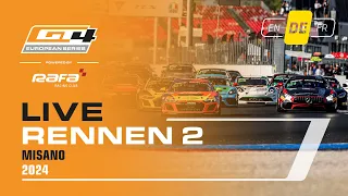 LIVE I Rennen 2 I Misano I GT4 European Series Powered by RAFA Racing Club 2024 (Deutsche)