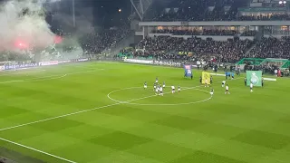 ASSE-OL 20/01/19 : Entrée des joueurs - Ambiance