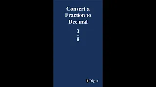 How to convert a fraction to a decimal