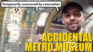 Vintage Paris Metro Station Temporarily Uncovered During Renovation Work