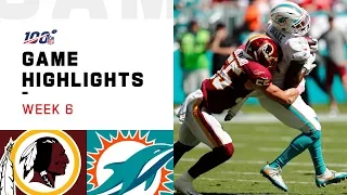 Redskins vs. Dolphins Week 6 Highlights | NFL 2019
