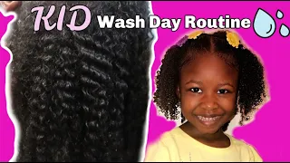 TODDLER AND KIDS CURLY WASH DAY HAIR ROUTINE | Easy DETANGLING WASH N GO