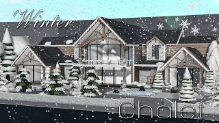 Bloxburg || realistic winter chalet speedbuild