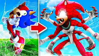 Upgrading Sonic To SPIDERMAN SONIC In GTA 5!