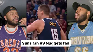 A Nuggets & Suns fan reaction to Jokic getting HYPED after taking a 2-0 lead over the Phoenix Suns!