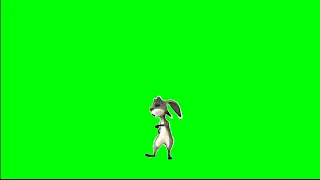 Видеофон гуляющий заяц на зеленом фоне/Videophone walking hare on a green background