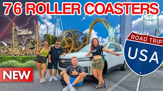 Brits Experience AMERICAN Roller Coasters! ROAD TRIP