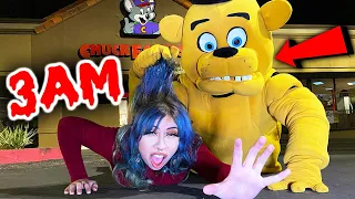 ATTACKED BY FREDDY FAZBEAR AT 3AM!! (*FNAF IS REAL*) Chuck E Cheese is Haunted!!