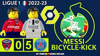 PSG - Lionel Messi Bicycle-Kick Goal vs Clermont 2022/23 in Lego Football