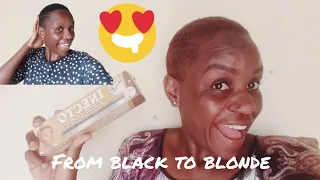 How to dye your short hair from black to beach blonde ft Inecto🇿🇼