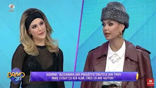 Bravo, ai stil! - Jasmine, de parere ca Alexandra are ajutor in competitie: ,,E cusut cu ata alba"