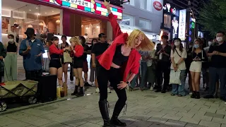SUNDAY. RED CREW. JIYOUNG. BEAUTIFUL ATTRACTIVE HONGDAE BUSKING.