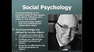 Social Psychology Chapters 1 & 2