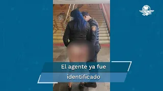 Investigan a policía que aparece en video viral tocando glúteos a mujer en el Metro