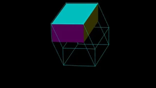 Tesseract and its border cubes