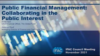 Public Financial Management: Collaborating in the Public Interest