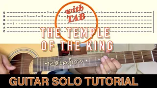 The Temple Of The King - Rainbow | GUITAR SOLO/LEAD TUTORIAL (with TAB) | Acoustic