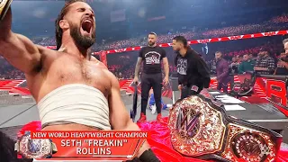 Seth Rollins Wins New World Heavyweight Championship WWE Raw 2023 Highlights!