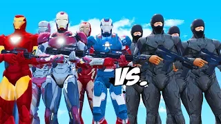 Iron Man Army VS RoboCop Army