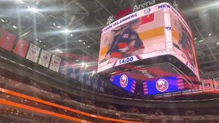 New York Islanders pre-game warm ups at UBS Arena